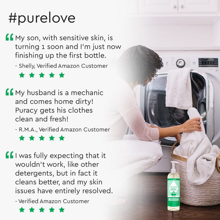 Puracy Natural Liquid Laundry Detergent with Stain Fighting Enzymes - Fresh Linen, 16 fl oz
